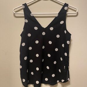 Old Navy black and white polka dot tank top size X-Small